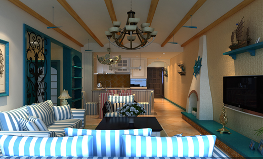 地中海风格家居室内装饰装修效果图设计
