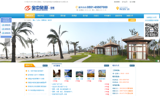 安徽寶中招商國際旅行社有限公司 網(wǎng)站建設(shè)