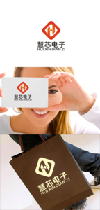 东莞市慧芯电子科技有限公司logo设计-商标设
