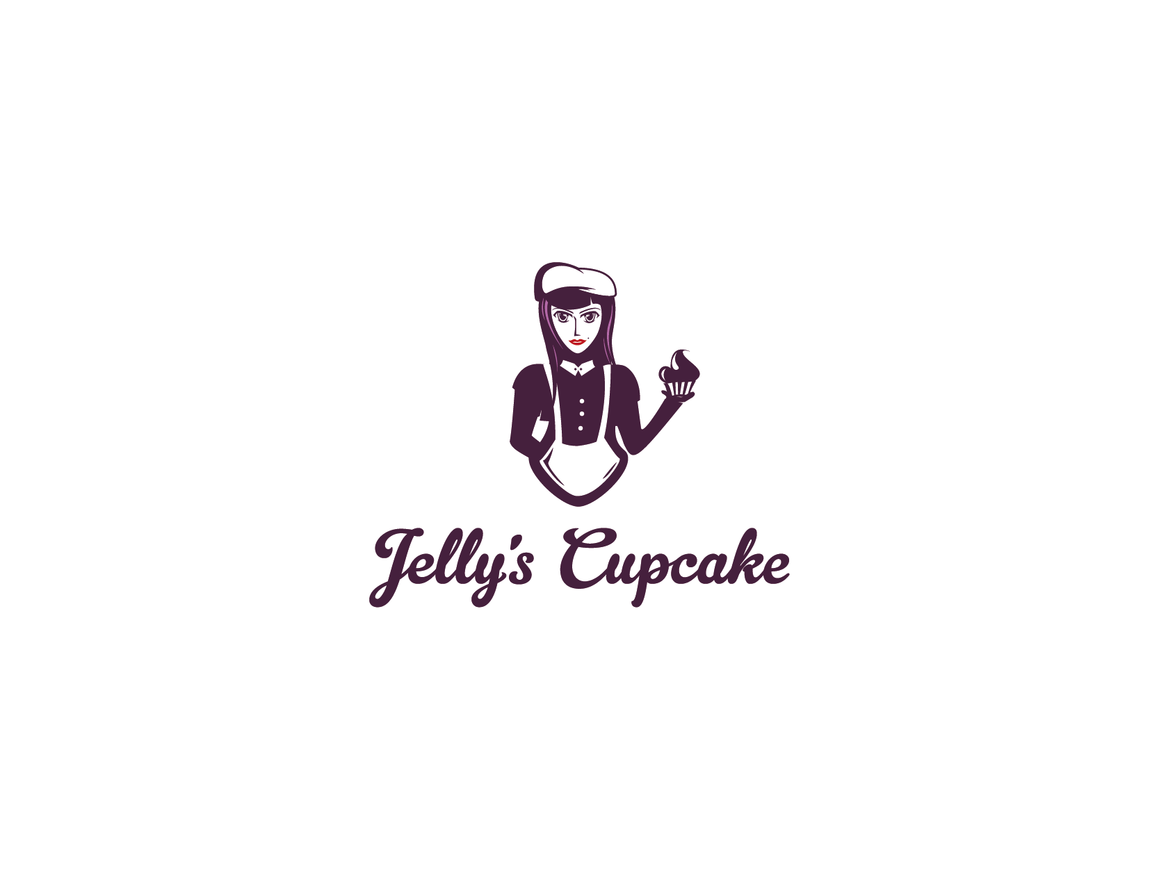 jellycupcake蛋糕店logo设计