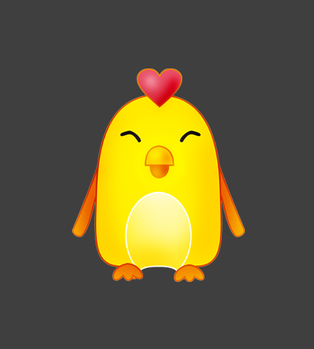 设计一只吉祥物"小鸡"