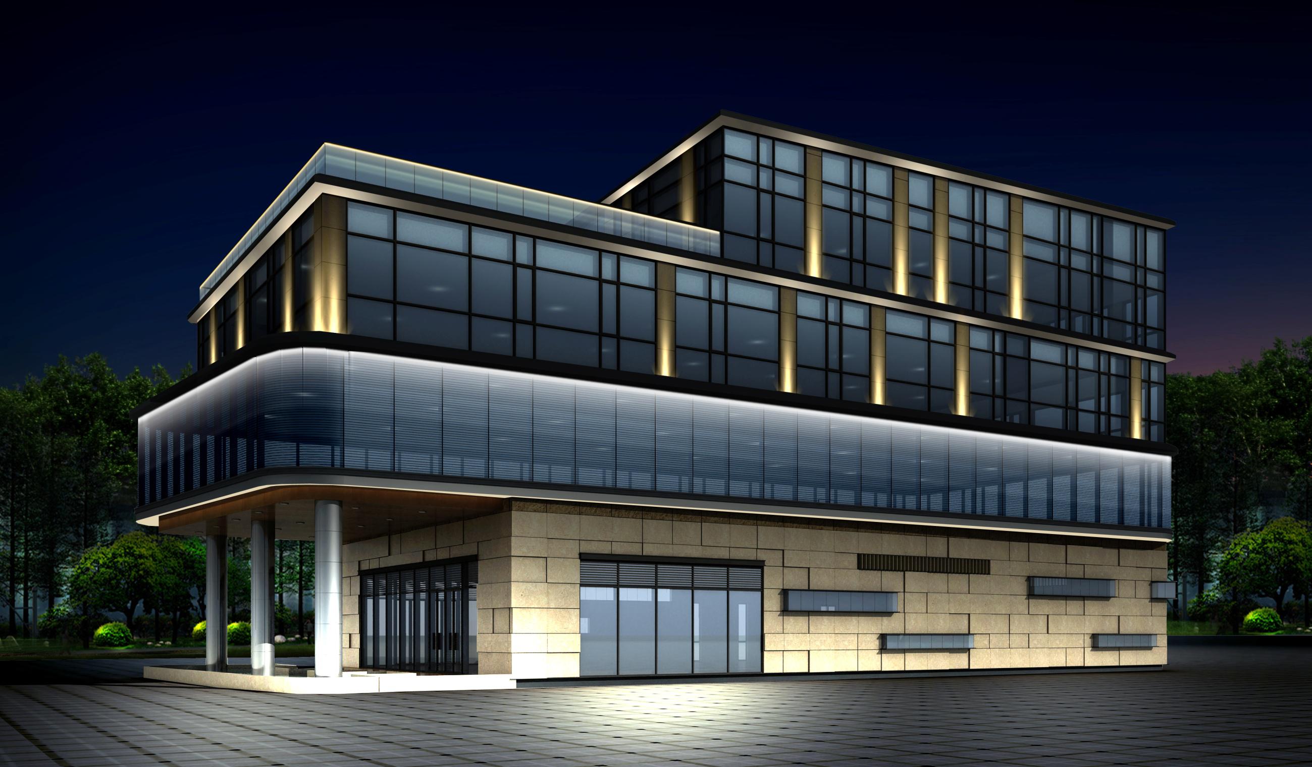 星海湾夜景照明设计案例-工程设计-骏昌照明-猪八戒网