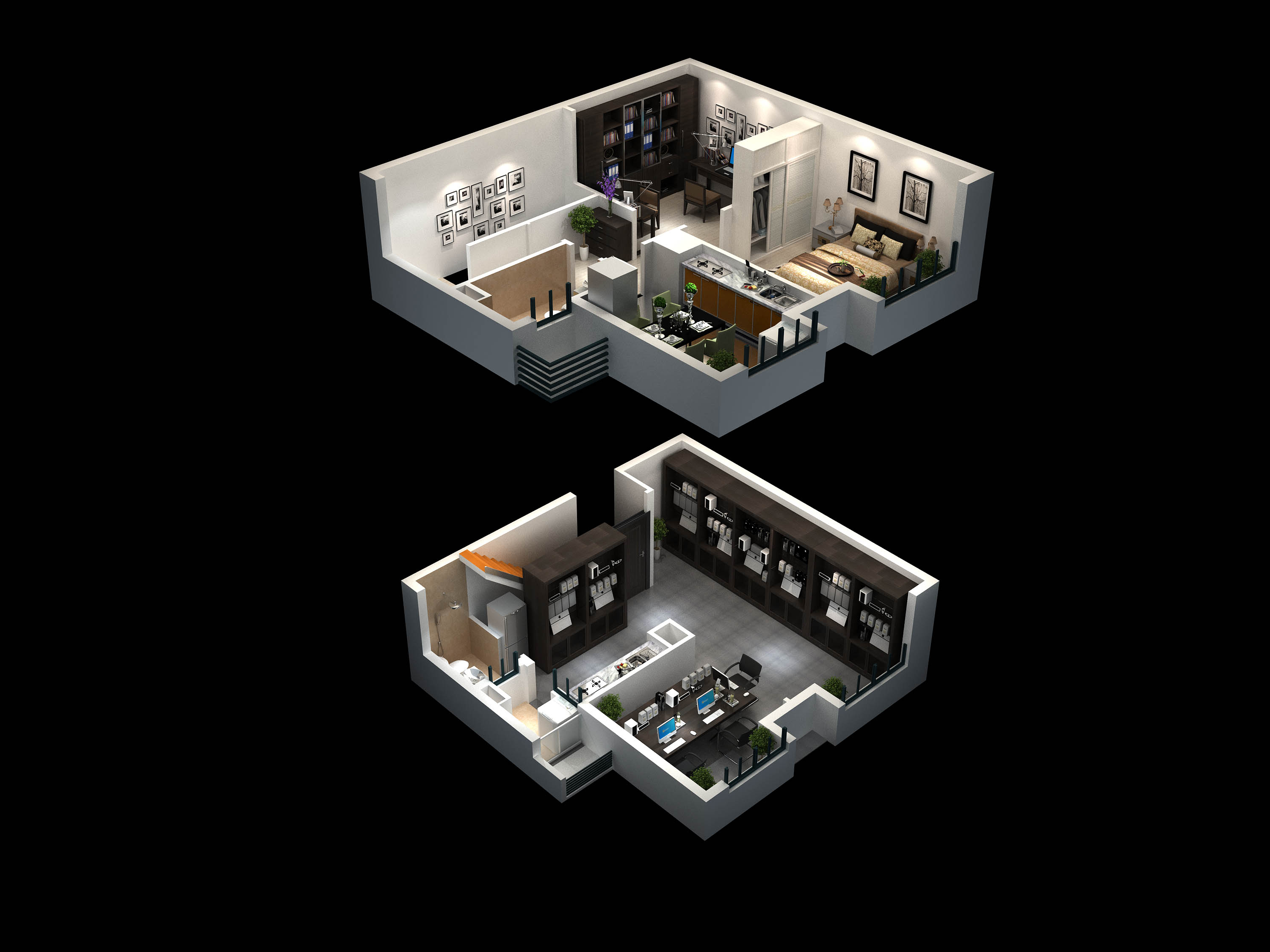 模型,效果图-睿子设计坊—3d效果图 -猪八戒网