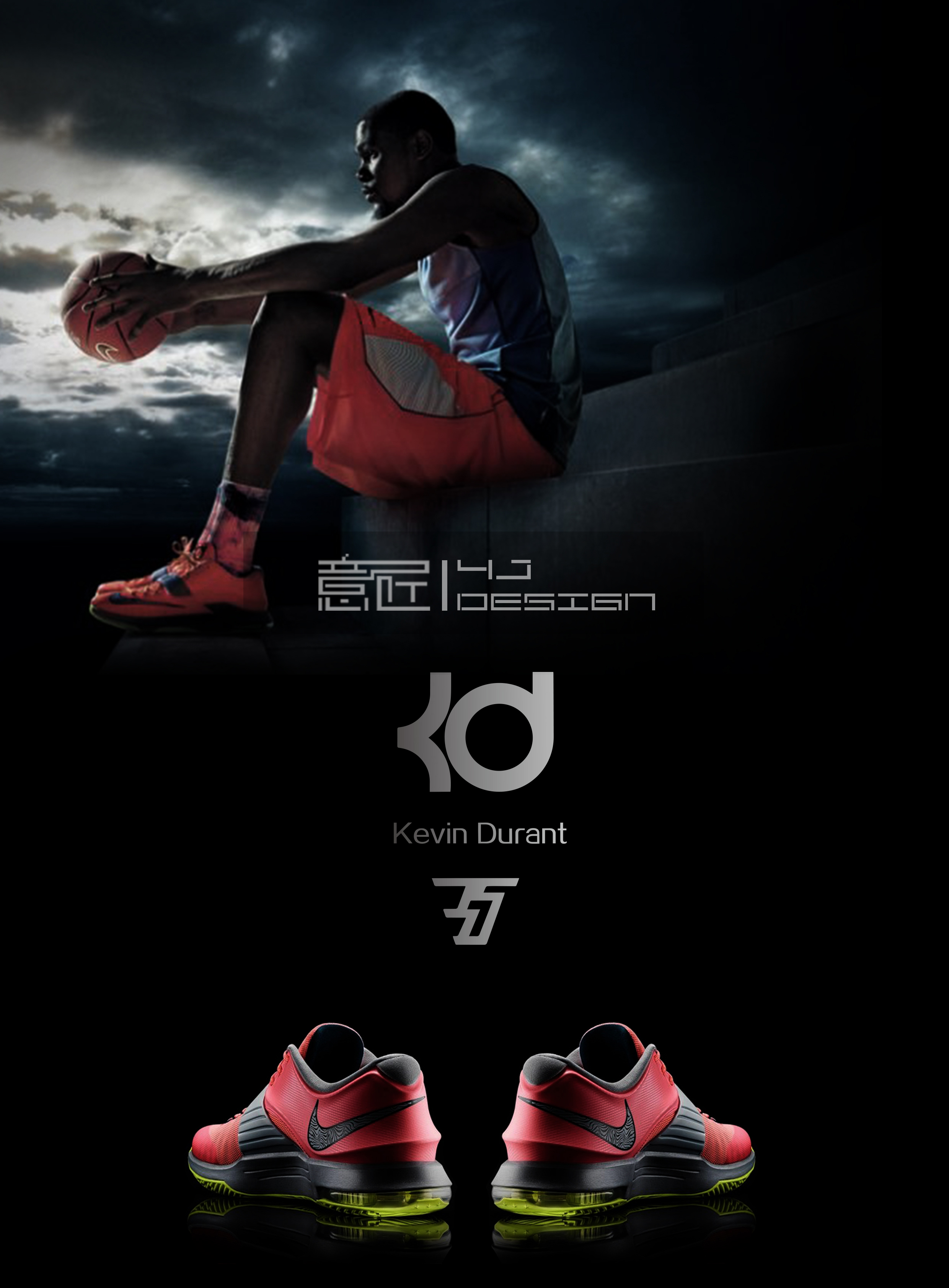 耐克篮球鞋海报图片