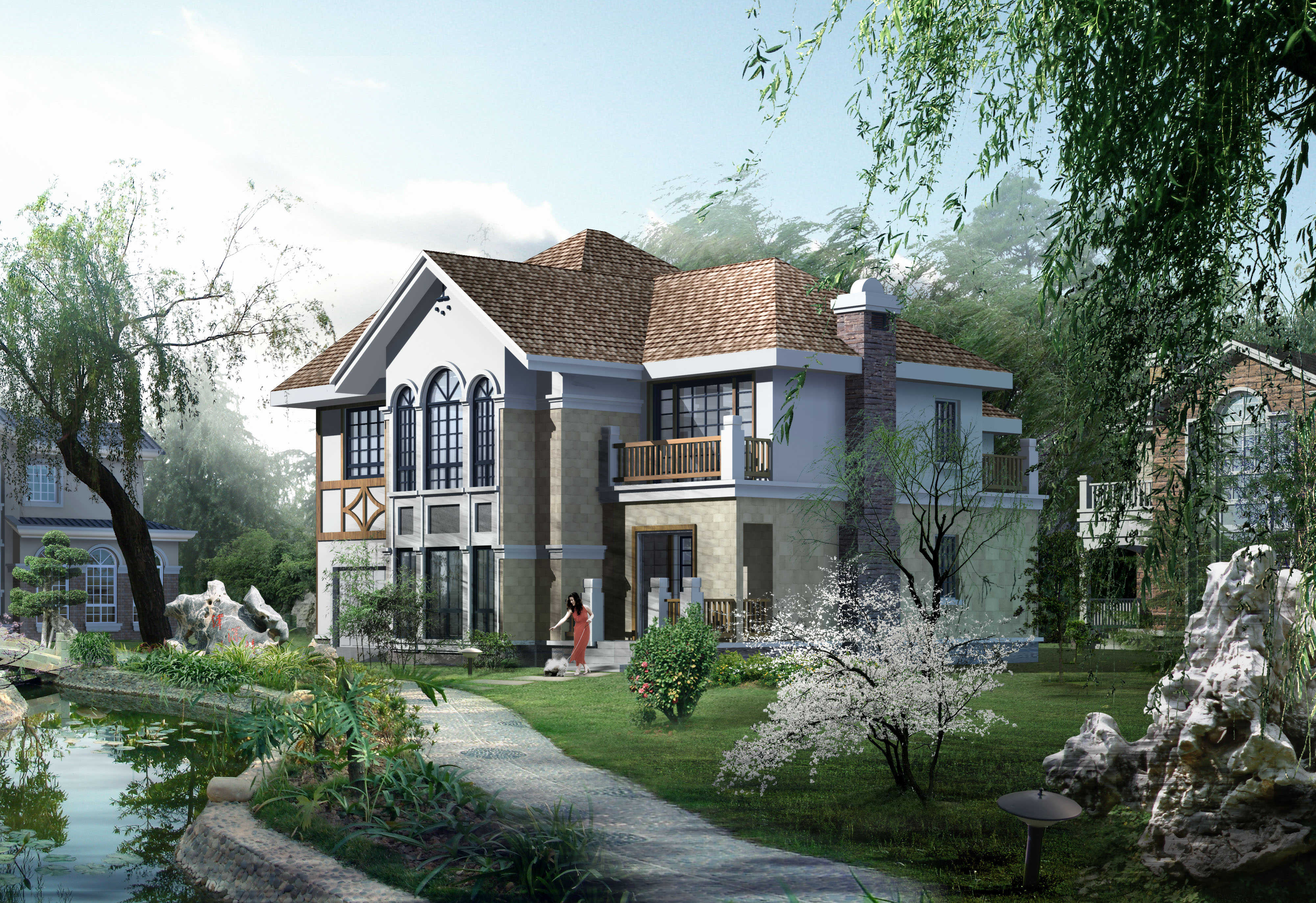 欧式别墅定制设计三-猪八戒网