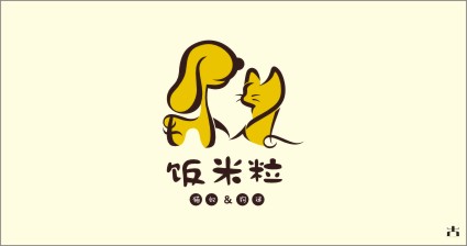 饭米粒宠物店logo设计