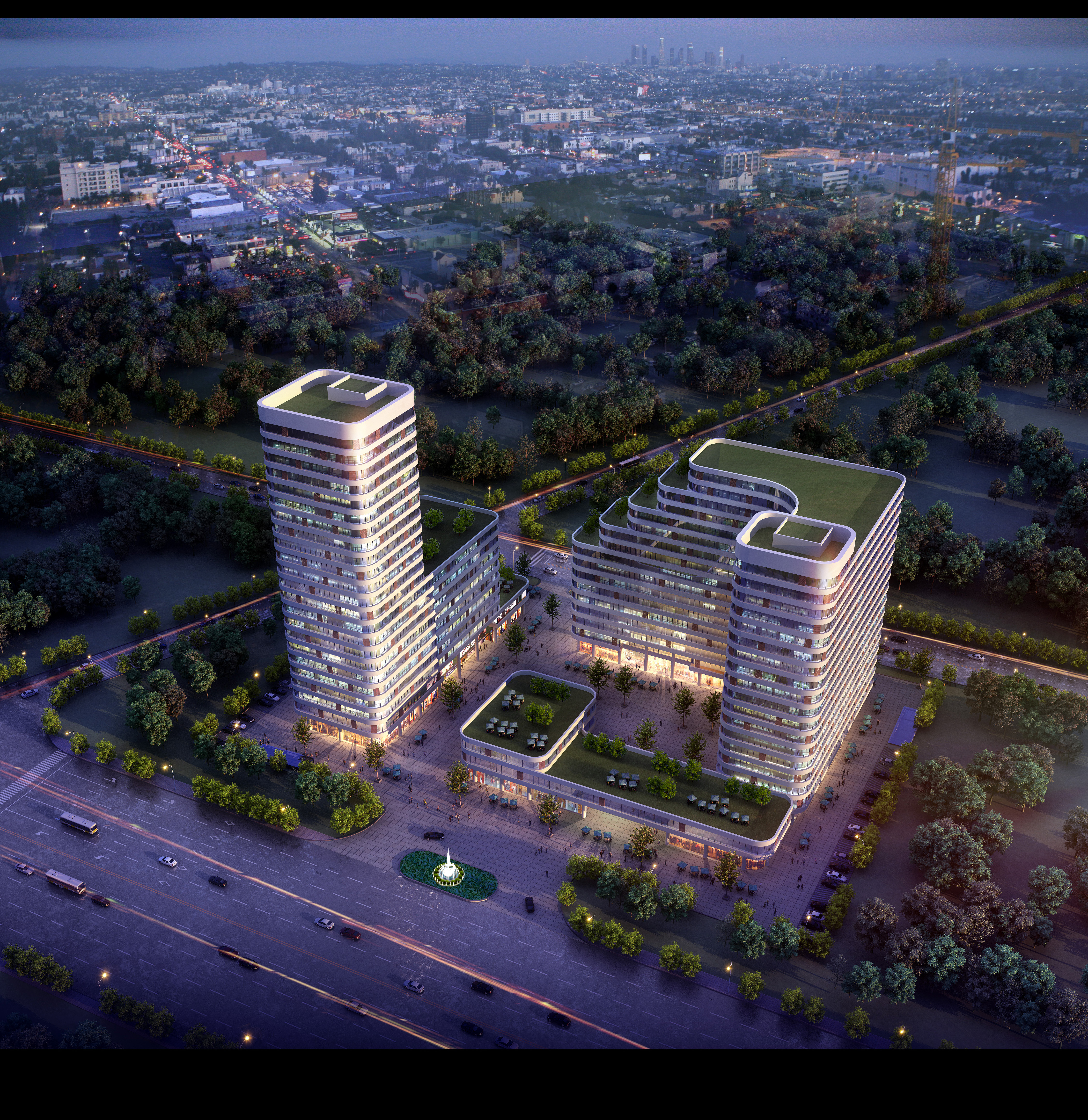 公共建筑类鸟瞰图套