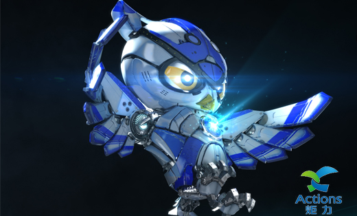 【三维动画】炬力品牌形象机器猫头鹰案例