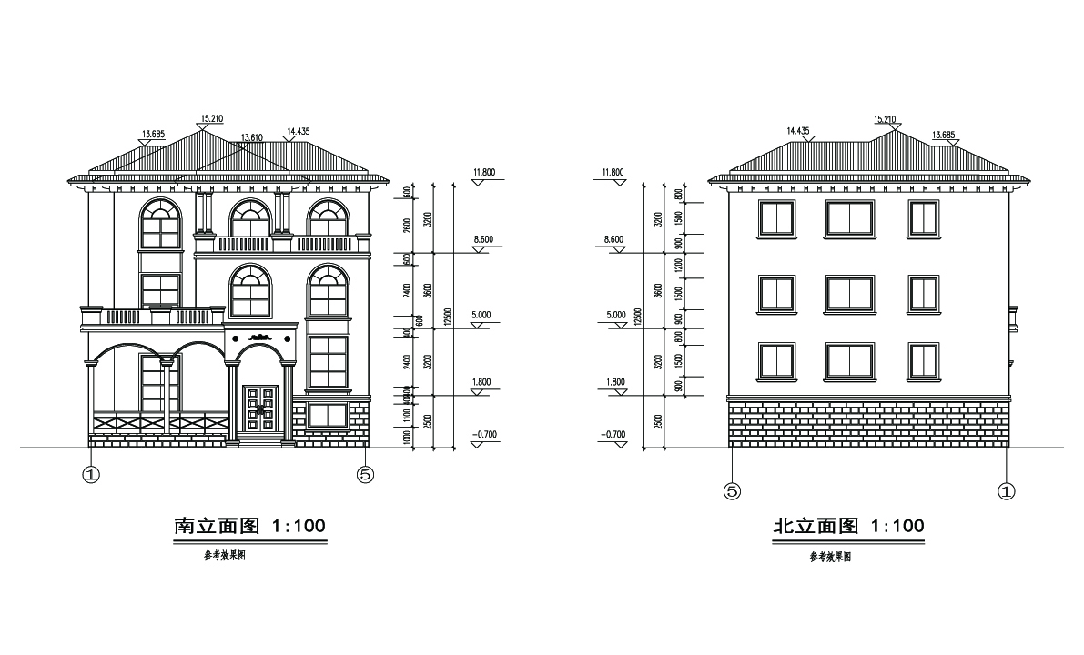 农村别墅施工图设计