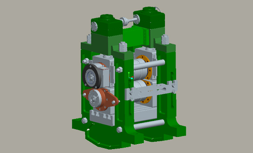 二辊轧机  根据客户提供的图纸,建立三位模型,为客户进行有限元分析